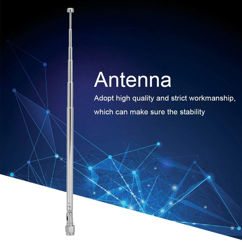 [Australia - AusPower] - Radio Scanner Antenna, 6 Sections Telescopic 40MHz-6G Super Wide Band SMA Male Connector for LimeSDR for HackRF, Adjustable Rotary Angle Alloy 