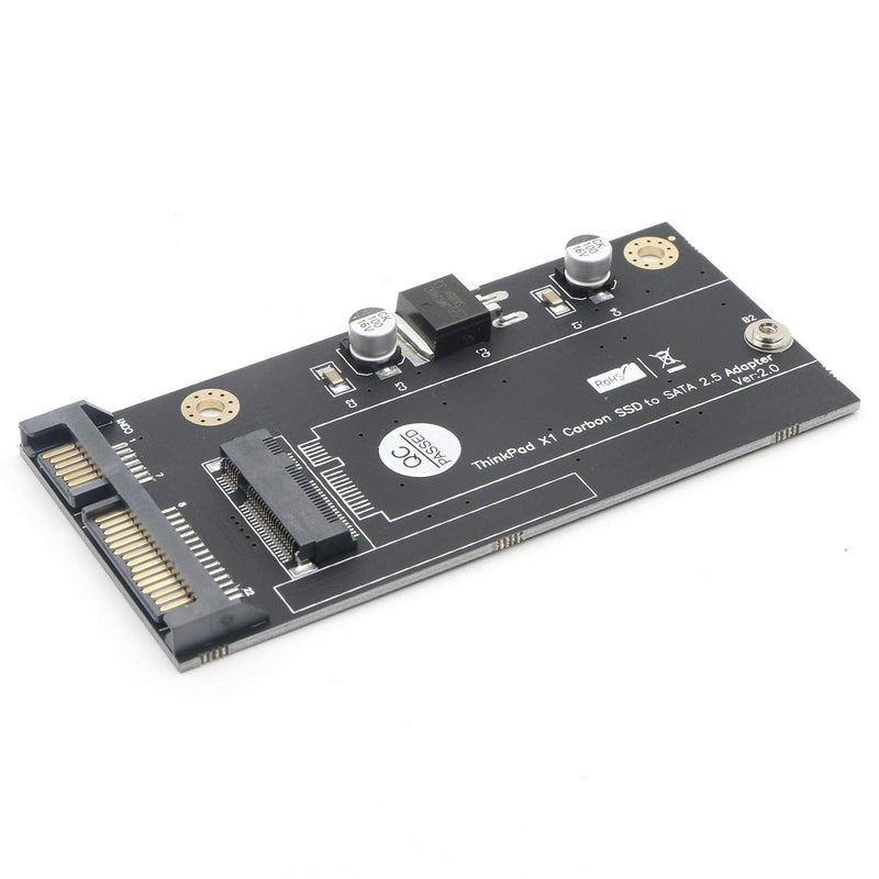 [Australia - AusPower] - Carbon 20+6 Pin SSD to SATA 2.5 Adapter Converter for Thinkpad Lenovo X1 