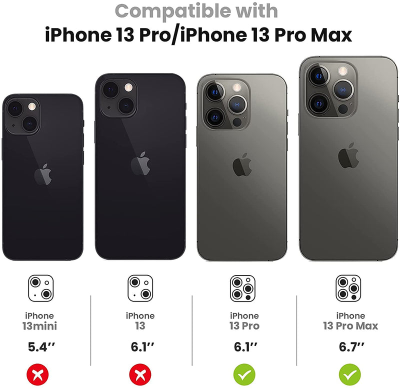 [Australia - AusPower] - Tensea for iPhone 13 Pro/iPhone 13 Pro Max Camera Lens Protector Bling, Protection Camera Cover Tempered Glass Screen Protector Diamond Metal Individual Ring for 13Pro 6.1" / 13 ProMax 6.7 inch 2021 Colorful Diamond 