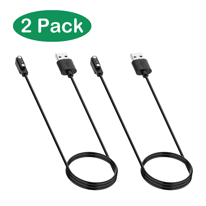 [Australia - AusPower] - AGGDSH (2 Pack) Magnetic Charger Compatible with P22 Donerton, CanMixs, Popglory, feifuns, Charging Cable 3.9ft, AGPTEK LW31 1.7 Kalinco 1.4 inch Smart Watch Charging Cable Accessories (2) 2 