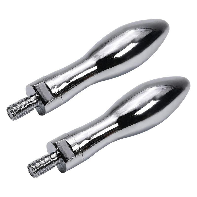 [Australia - AusPower] - MroMax 2PCS Clamping Handles Screw Knobs Handgrips M8Threaded Steel Revolving Handle Grip Silver 