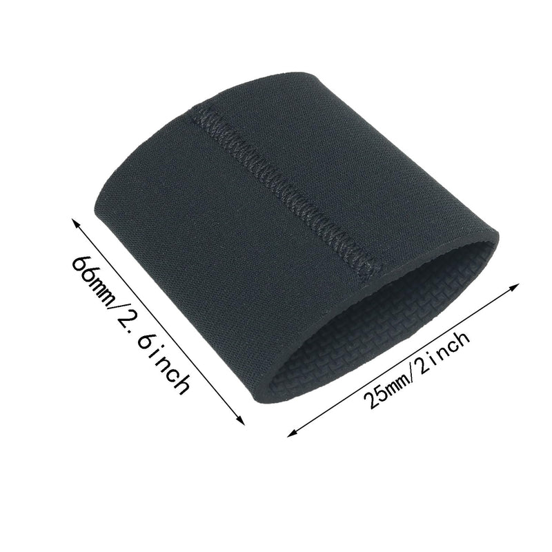 [Australia - AusPower] - ITROLLE 2PCS Black Door Knob Cushion Cover Round Door Handle Covers Door Handle Protector 