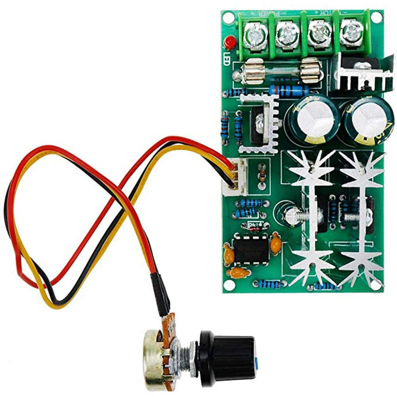 [Australia - AusPower] - DC Motor Controller Assembly 12V 24V 36V 48V High Power Drive Module Adjustable Speed PWM Electronic Governor Controller Regulation Switch 20A Ultra small LED dimmer 