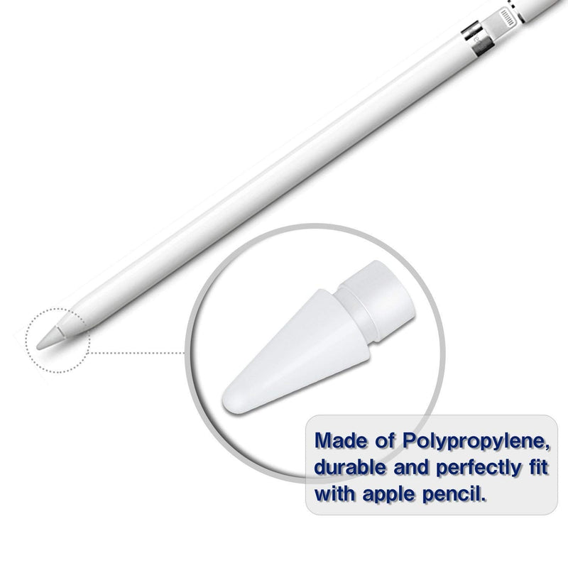 [Australia - AusPower] - Replacement Apple Pencil tip.Replacement Apple Pencil Tips Compatible with Pencil 1st & 2nd Generation and iPad Pro Pencil Nib+Non-Slip Writing Nib/Tip Protector(6 Pack) 