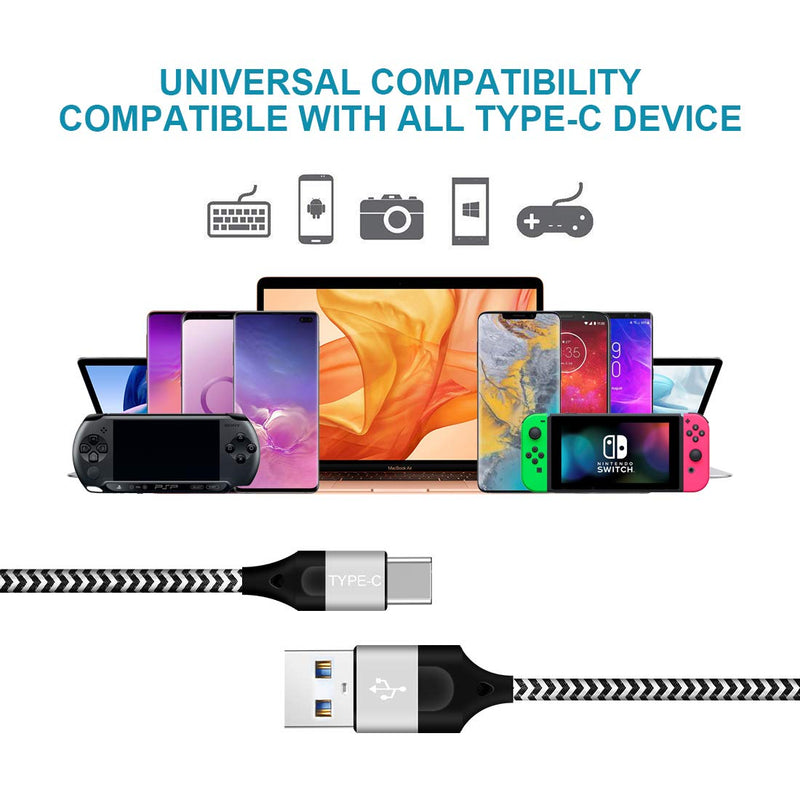 [Australia - AusPower] - 6FT 2Pack Charger Cord Charging Cable for Samsung Galaxy A51 A71 A52 A42 5G A21 S8plus Note9 Note8 S9plus Note 8 9 10 A50 A70 A10E A20 A41,Pixel3 XL,T-Mobile REVVLRY+,USB Type C Fast Charge Phone Wire 