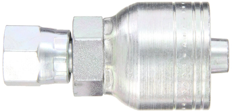 [Australia - AusPower] - Aeroquip 1AA4FJ6 Carbon Steel Global TTC (Thru the Cover) Crimp Hose Fitting Female JIC Swivel, Straight, 3/8" Hose ID, 7/16" - 20 Thread 