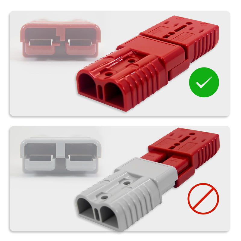 [Australia - AusPower] - W LAIWO 175A Battery Quick Connect/Disconnect Connector, 2-Pack 12V Wire Harness Plug Kit, 1/0 Gauge Battery Power Cable Connector with Silicone(Plastic) Cover for Car Forklift Motor Winch Trailer silicone-175A 