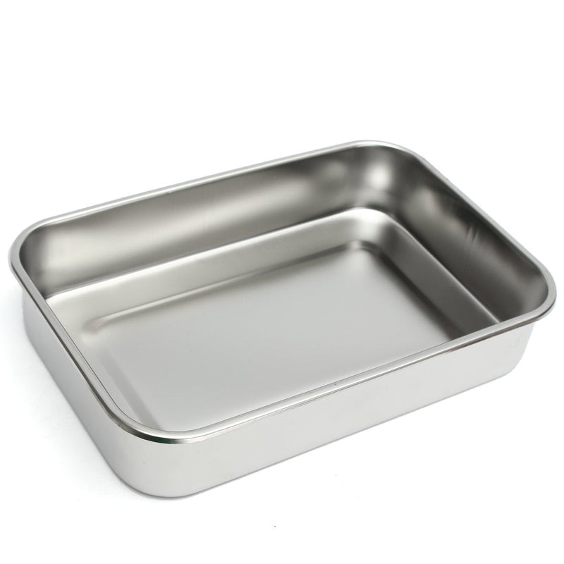 [Australia - AusPower] - Stainless Steel Instrument Tray Organizer Holder with Lid & Handle Grip 