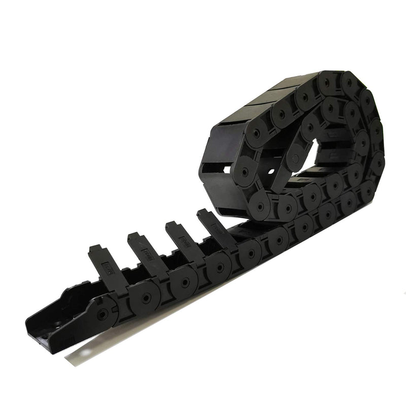 [Australia - AusPower] - Sunhokey Black Plastic Flexible Nested Semi Closed Drag Chain Cable Wire Carrier 1M 18mm x 37mm for Electrical Machines 