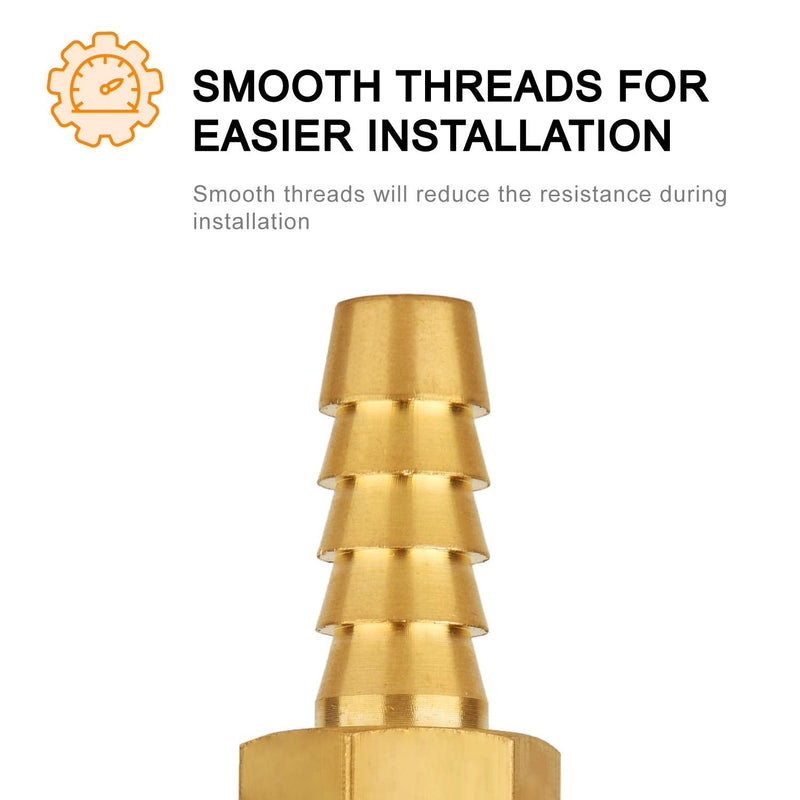 [Australia - AusPower] - SUNGATOR Brass Hose Fitting, Adapter, 3/8" Barb x 3/8" NPT Male Pipe (2-Pack) 