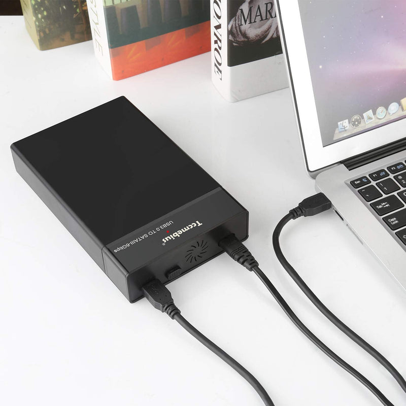 [Australia - AusPower] - Tccmebius External Hard Drive Enclosure USB 3.0 to SATA Docking Station for 2.5/3.5 Inch SATA I/II/III HDD SSD, Up to 10TB, Support UASP & Automatic Sleep Function, Tool-Free (TCC-S8) 
