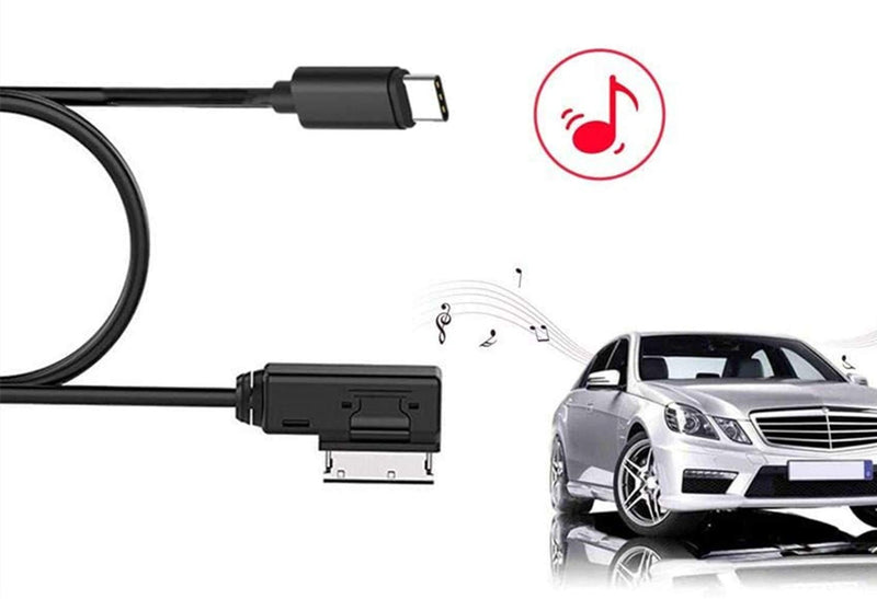[Australia - AusPower] - MDI MMI Type C AUX Adapter, 2 in 1 Car Music Audio Interface Compatible with Mercedes Benz for Android Galaxy Note Google Pixel Motorola 
