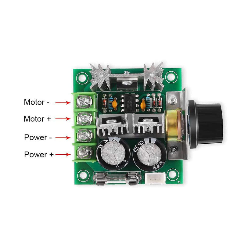 [Australia - AusPower] - Sipytoph 2 Pack 10A 12V-40V DC Motor Speed Controller 12V 24V PWM Variable Speed Regulator Governor Switch With Speed Control Knob for Arduino 