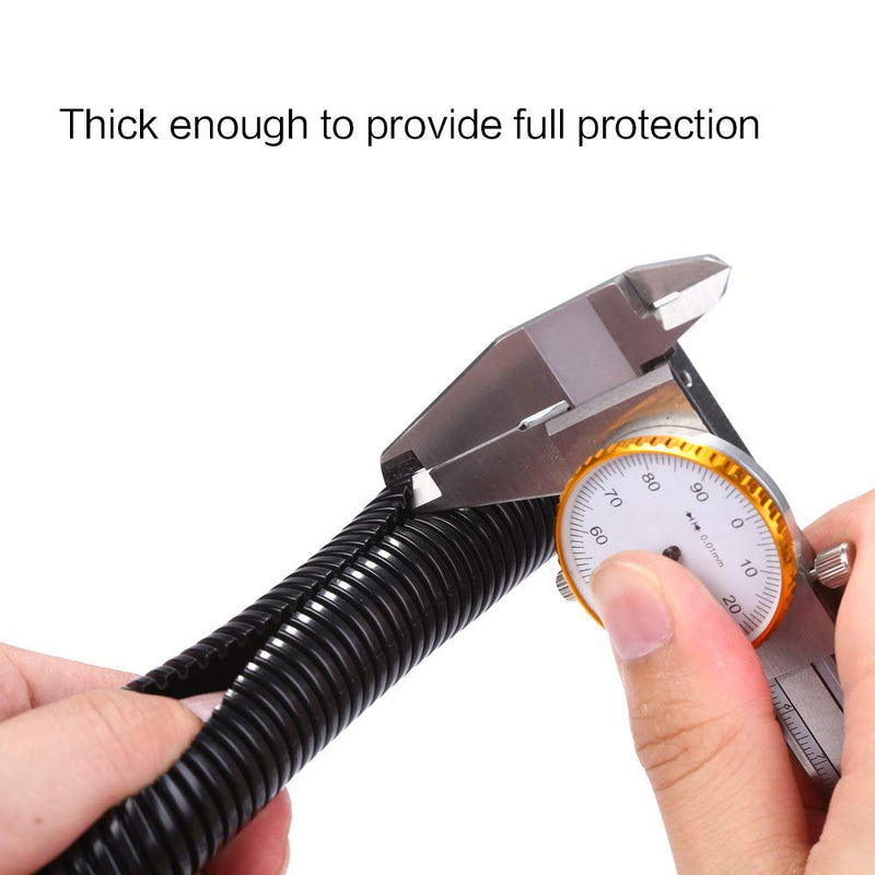 [Australia - AusPower] - Alex Tech 10ft â€“ 1/2 inch Split Wire Loom Tubing Wire Conduit â€“ Black 1/2"-10ft 
