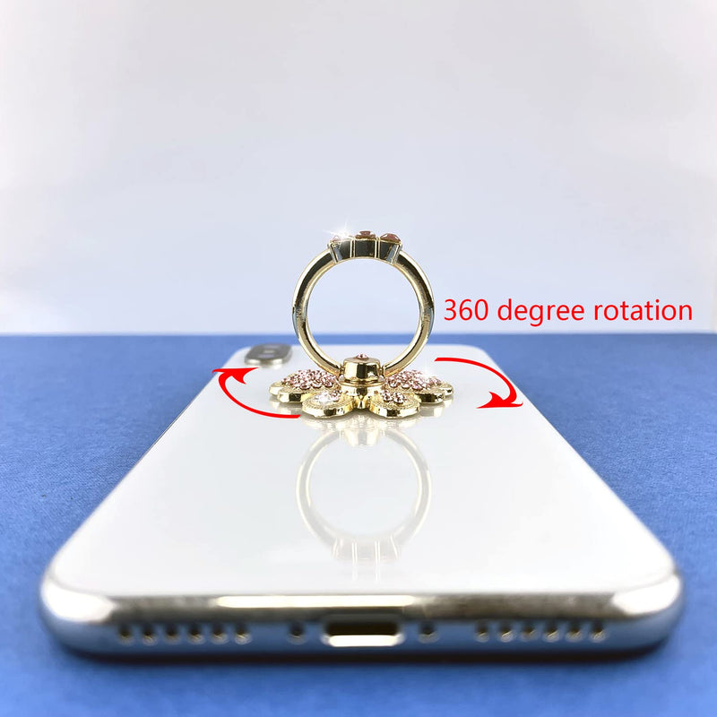 [Australia - AusPower] - Cell Phone Ring Kickstand,360 Degree Rotating Ring Kickstand with Rhinestone Enamel Craftsmanship,Compatible with Smartphones (Butterfly) Butterfly 