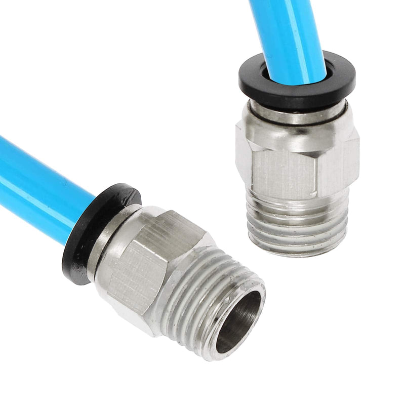 [Australia - AusPower] - TOUHIA Pneumatic Male Straight Push to Connect Fitting 6mm Tube OD x 1/4" NPT Thread - Pack of 10 