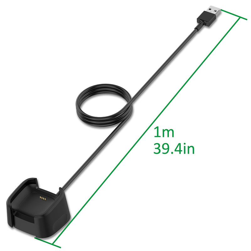 [Australia - AusPower] - 3.3Ft USB Charger Compatible with Fitbit Versa 2 Charger Dock Anti-Slip Replacement Smartwatch Charging Cable Stand(not for Versa/Versa Lite) 