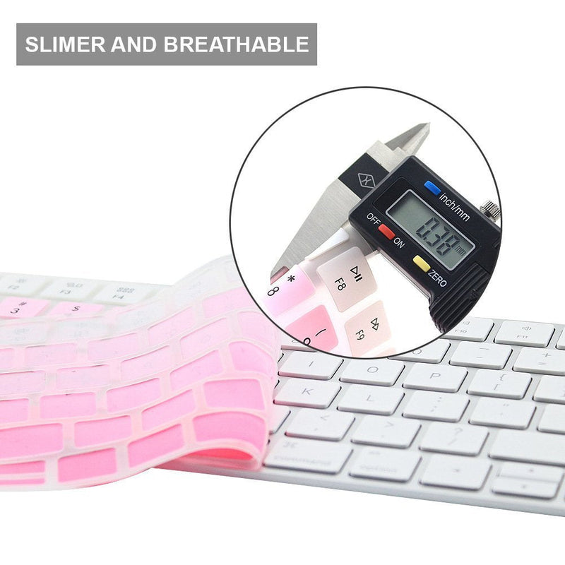 [Australia - AusPower] - JIFF 2 in 1 Bundle - Silicone Soft Skin Protector Covers for Apple Magic Keyboard (MLA22LL/A) with US Layout and MAC Apple Magic Mouse (Pink) Pink 