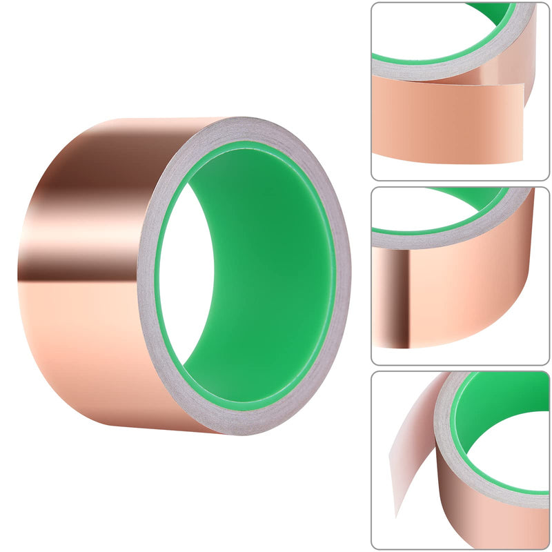 [Australia - AusPower] - Copper Tape, Copper Foil Tape Kirecoo (2inch X 33 FT) Copper Foil with Conductive Adhesive for Guitar, EMI Shielding, Crafts, Electrical Repairs and Grounding 2inch X 33 FT 
