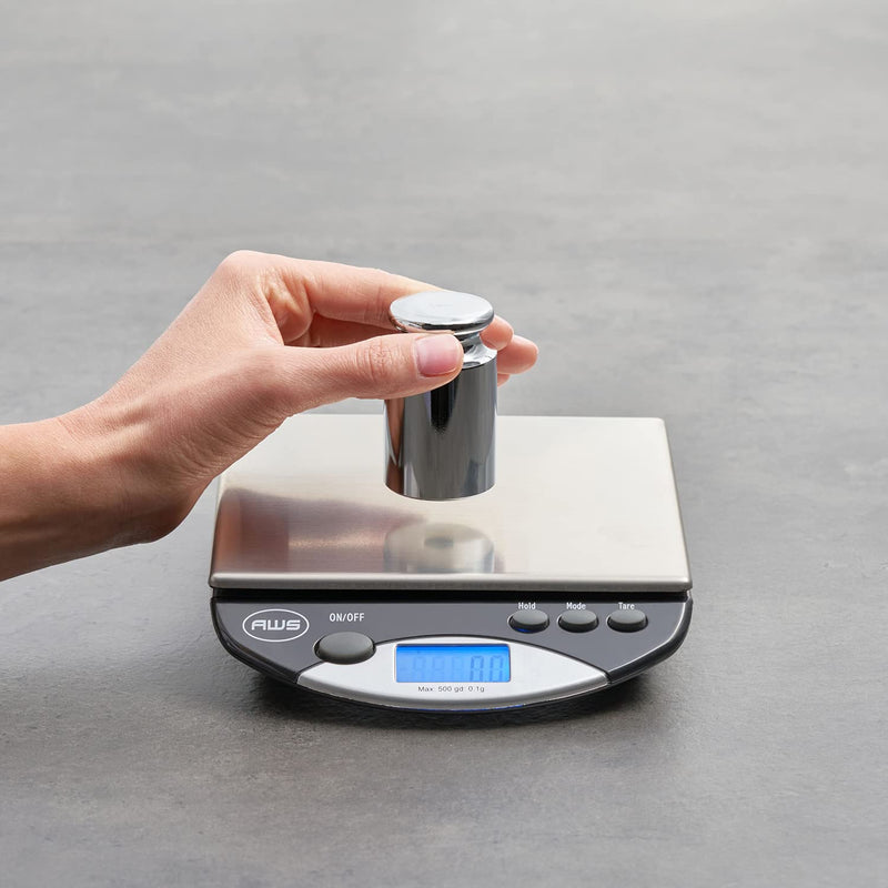 [Australia - AusPower] - American Weigh Scales Calibration Weight for AWS Digital Scale, Carbon Steel, Chrome Finish, 300G (300WGT) 