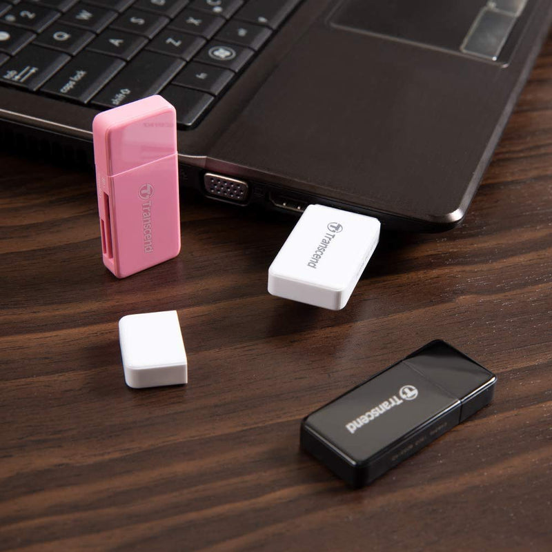 [Australia - AusPower] - Transcend USB 3.1 Gen1 SDHC / SDXC / microSDHC / SDXC Card Reader, TS-RDF5W (White) White 