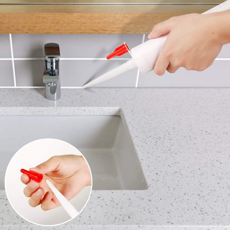 [Australia - AusPower] - GooChan Caulk Nozzles (Red / 8 Pcs) Red / 8 Pcs 