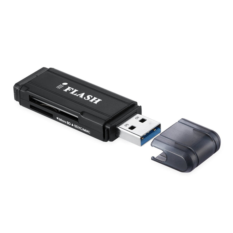 [Australia - AusPower] - [2 Pack] iFlash USB 3.0 Dual Slot MicroSD - MicroSDHC - MicroSDXC - SDHC - SDXC Card Reader/Writer - Support SanDisk Kingston 256GB 128GB 64GB 32GB UHS-I Micro SDXC SDHC, Ultra/Extreme Speed 2 Pack 