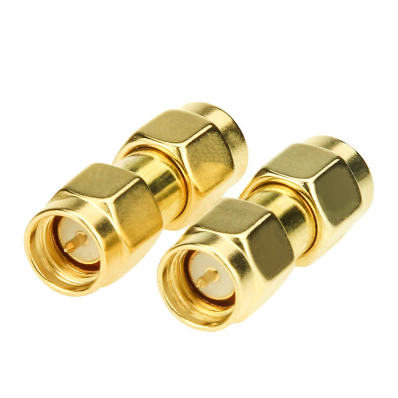 [Australia - AusPower] - SMA to SMA, 10-Pack SMA Male Connector RF Coaxial Adapter Plug for Antenna, Radio, WiFi 