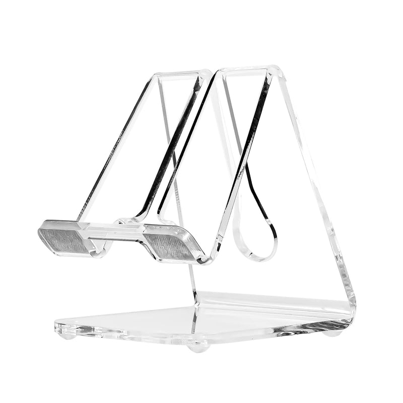 [Australia - AusPower] - JINSHVEG Acrylic Cell Phone Stand, Phone Holder for Desk, Office Desktop Accessories , Clear Phone Stand, Compatible with 4-10'' Phone 13 Pro Max , Android Smartphone,Desk Accessories 