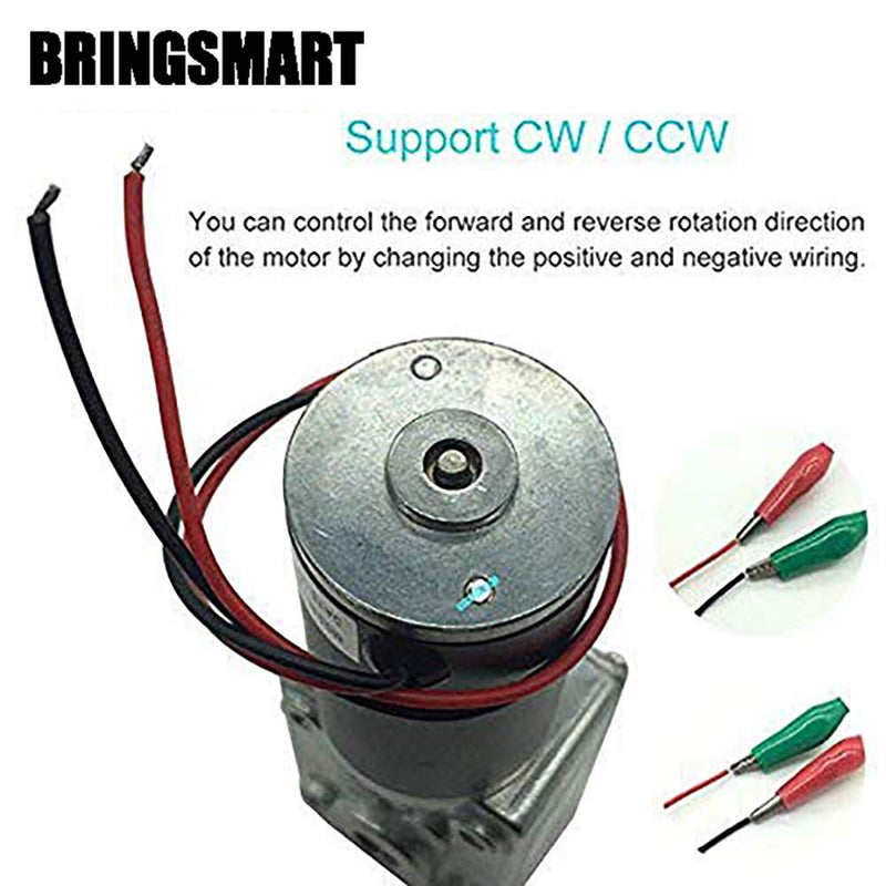 [Australia - AusPower] - Bringsmart 12V 12rpm DC Worm Gear Motor 70kg.cm High Torque Self-locking Reversed Mini Turbine Geared Motor for DIY Robot Rotating Table Door Lock Curtain Machine (12V 12rpm) 