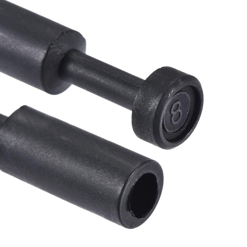 [Australia - AusPower] - uxcell Push to Connect Fittings, Cap Style Pneumatic Blanking Plugs, Fit for 8mm Inner Dia. Air Hose Tube Pipe, Plastic, Black, Pack of 10 