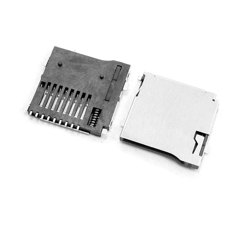 [Australia - AusPower] - QMseller 10 Pcs Spring Loaded Push/Push Micro SD Transflash Memory Card Socket Slot 