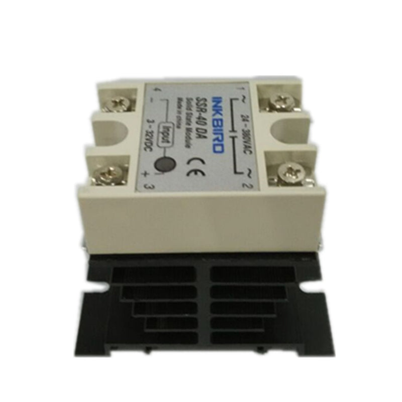 [Australia - AusPower] - Inkbird Solid State Relay 40DA DC SSR Black Heat Sink for PID Thermostat Temperature Controller 