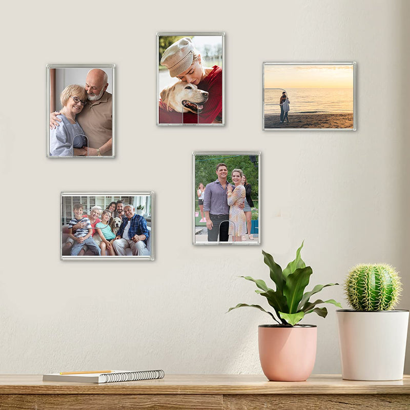 [Australia - AusPower] - Acrimet Sign Holder A5 Memo Size, Self Adhesive Tape for Wall Mount (Plastic) (9” x 6 6/8”) (2 Pack) (Clear Crystal Color) 