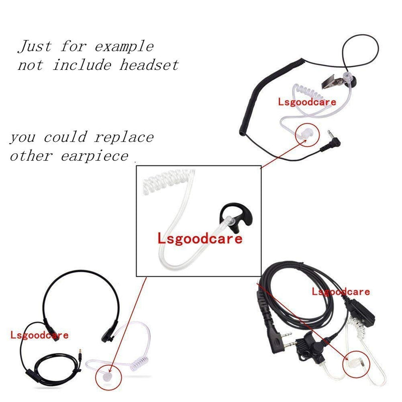 [Australia - AusPower] - Replacement Earmold Earbud (Left and Right Ear) for Two Way Radio Acoustic Coil Tube Earpiece - Open Ear Insert Earmould Earbuds Black, Small, Soft Silicone Material, 5 Pairs, Lsgoodcare Small Size-5Pack 