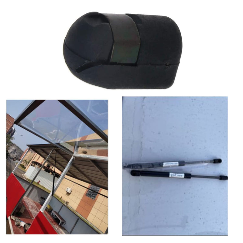 [Australia - AusPower] - Fielect 2pcs M6 Female Thread PA66A5 Gas Spring End Fitting Black Gas Spring Connector Generator Accessories 2Pcs Black 