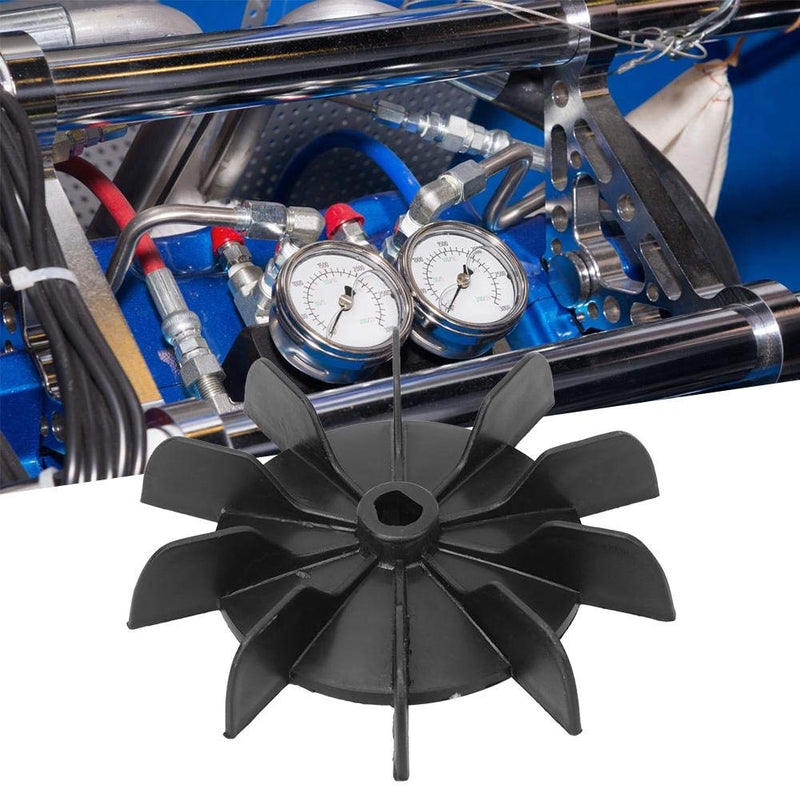 [Australia - AusPower] - Air Compressor Motor Fan Blade, 13mm Dia Inner Hole + 145mm Dia Blade Round Shape Bore White Engineering Plastic, 5 Pcs Replacement Impeller 