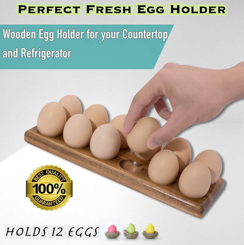 [Australia - AusPower] - Rustic chicken egg holder and tray as fresh egg holder countertop or Egg Holder Camping or Chicken Coop - Use as Egg Holder or Platter and egg plate for deviled eggs (12 egg holder for refrigerator) 