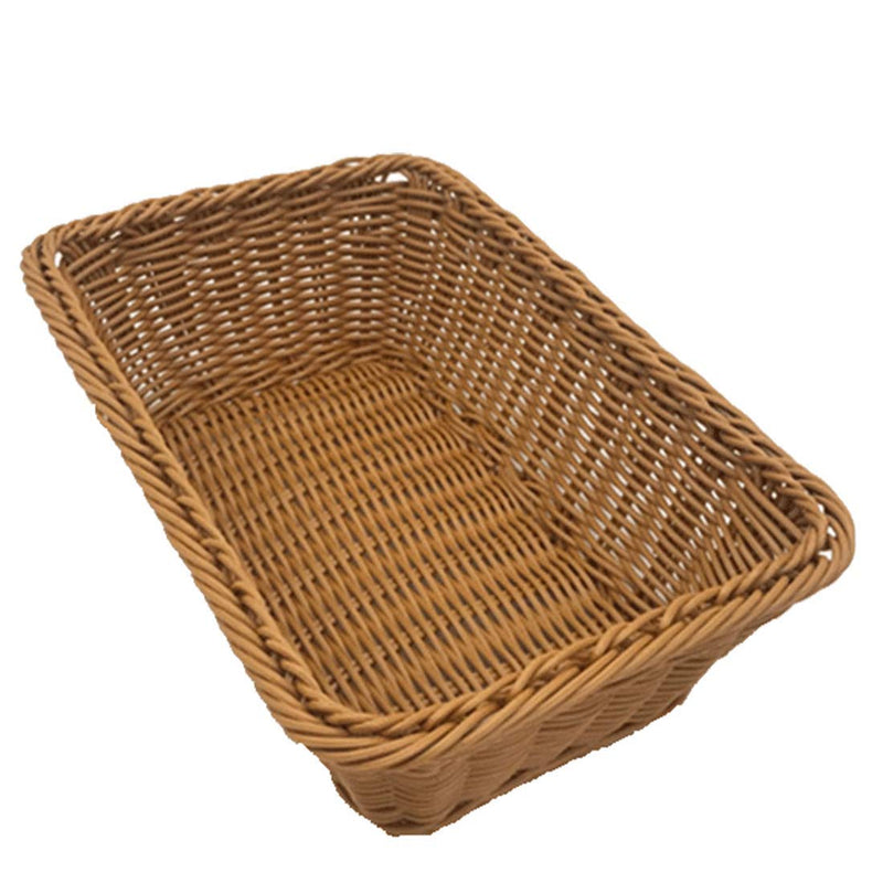 [Australia - AusPower] - 12" Wicker Bread Basket, Woven Tabletop Food Fruit Vegetables Serving, Restaurant Serving Basket (12X8X4 inch) 12X8X4 inch 