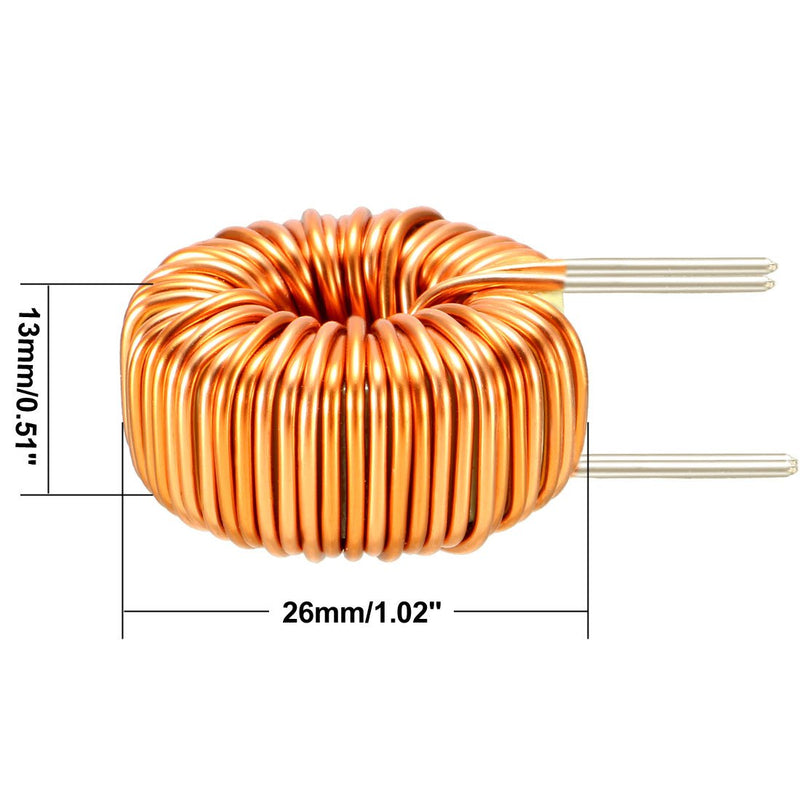 [Australia - AusPower] - uxcell 5Pcs Vertical Toroid Magnetic Inductor Monolayer Wire Wind Wound 50uH 20A Inductance Coil 