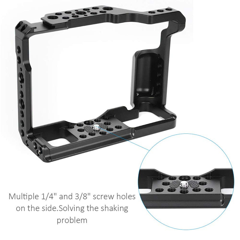 [Australia - AusPower] - Camera Rig Cage for Fuji XT2 XT3, Video Cage Protective Frame with 1/4 3/8 Screws Hole and Shoe Mount for Microphone, Photography Light, Stabilizer Grip 