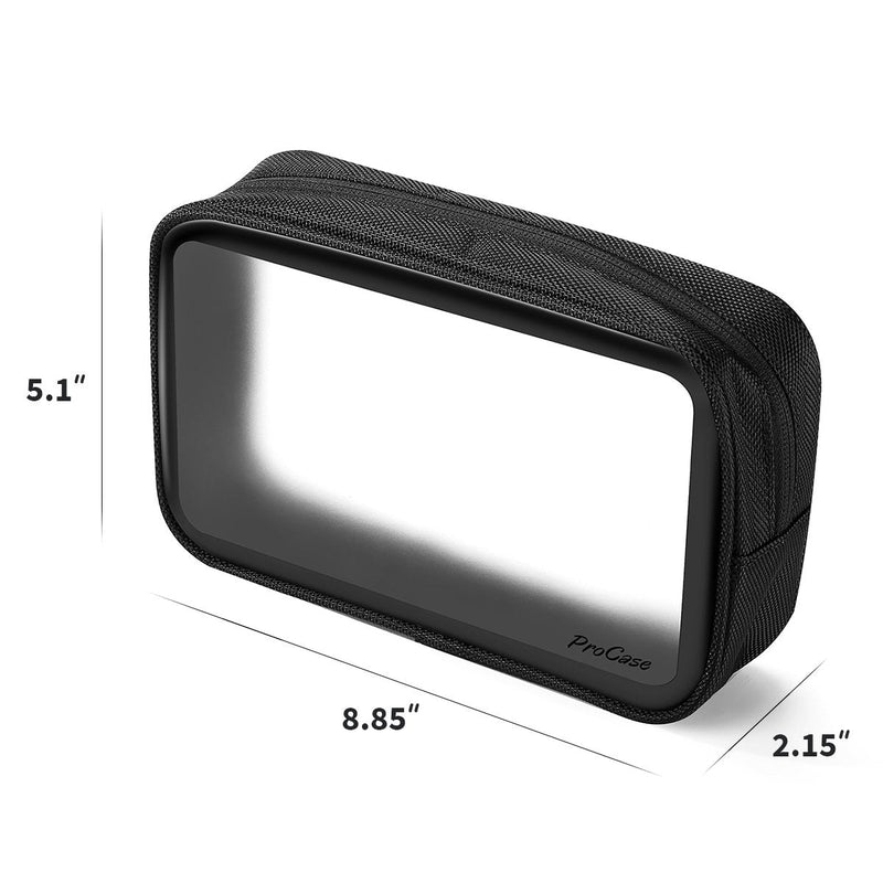 [Australia - AusPower] - ProCase Gadgets Bag Pouch Electronics Accessories Organizer Travel Gear Storage Case Bag for Hard Drive Mouse USB Cables Power Bank Charger Power Adapter Cord Plug 