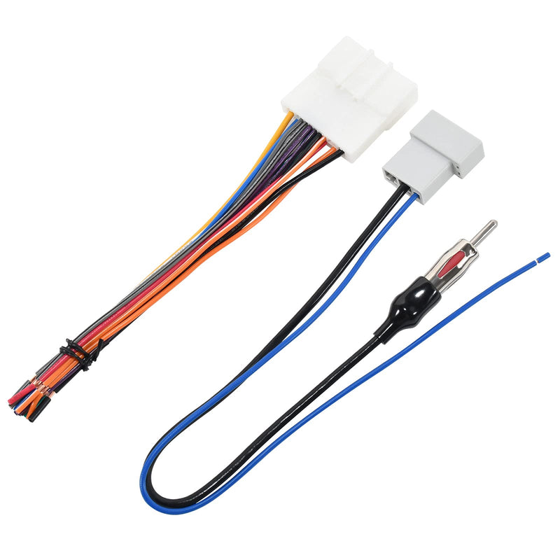 [Australia - AusPower] - RED WOLF Car Auto Radio Speaker Wire Harness and Antenna Adapter Cable Connector for Select 2007-2013 Nissan Infiniti Murano 