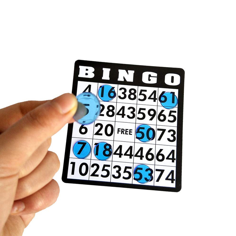 [Australia - AusPower] - YH Poker Yuanhe 1000 Pieces 3/4 inch Transparent Bingo Chips (Several Colors Available) Blue 