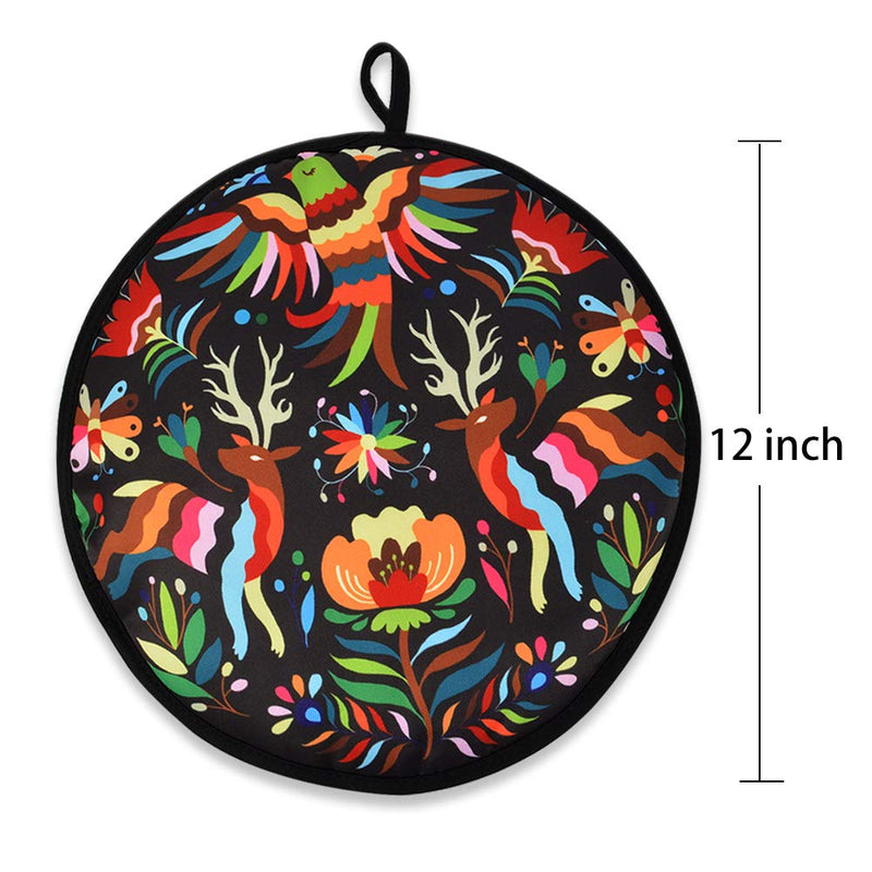 [Australia - AusPower] - VNOM Tortilla Warmer Pouch 12 Inch Insulated & Microwaveable Fabric Tortilla Keeper Holder Keeps Warm for Corn Flour Taco Pizza Bread up to One Hour,Black Black 2 