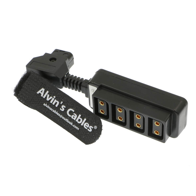 [Australia - AusPower] - Alvin's Cables D-tap Splitter Ultrashort Power Cable D-Tap Male to 4 Port Dtap Female Cord for ARRI RED Cameras TILTA Steadicam IDX Battery 1 to 4 