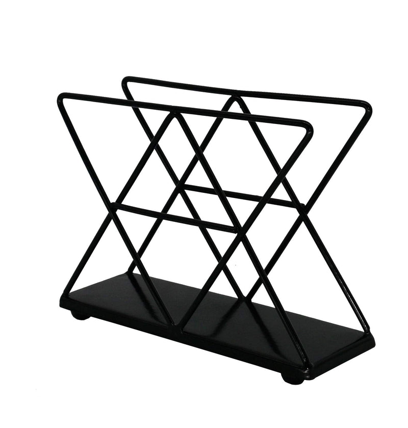 [Australia - AusPower] - OwlGift Black Modern Geometric Triangle Metal Wire Upright Napkin Holder One Size 