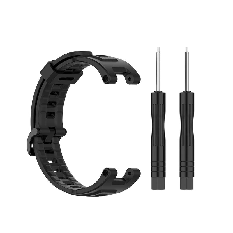 [Australia - AusPower] - BabyValley Band Compatible with Amazfit T-rex Silicone Band Wristbands Bracelet Strap Smart Watch Accessories-with Install Tools (Black) Black 
