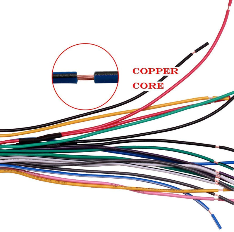 [Australia - AusPower] - 20-pin Headunit/Radio Wiring Harness with Steering Wheel Switch Wires Compatible with 2007-2019 Nissan | Upgraded Version of The Metra 70-7552 | Harness Includes VSS and SWC pins 