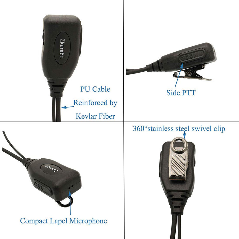 [Australia - AusPower] - Walike Talkie Earpiece with Mic G Shape Adjustable Volume Headset Compatible with Motorola CLS1410 CLS1110 BRP40 CP200 CP200D CP185 DTR650 RDU2020 RDU4100 RDU4160D RDU2080D RMU2040 RMU2080D(5 Pack) 